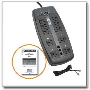 Tripp Lite Surge Protector TLP1008TEL Packing List