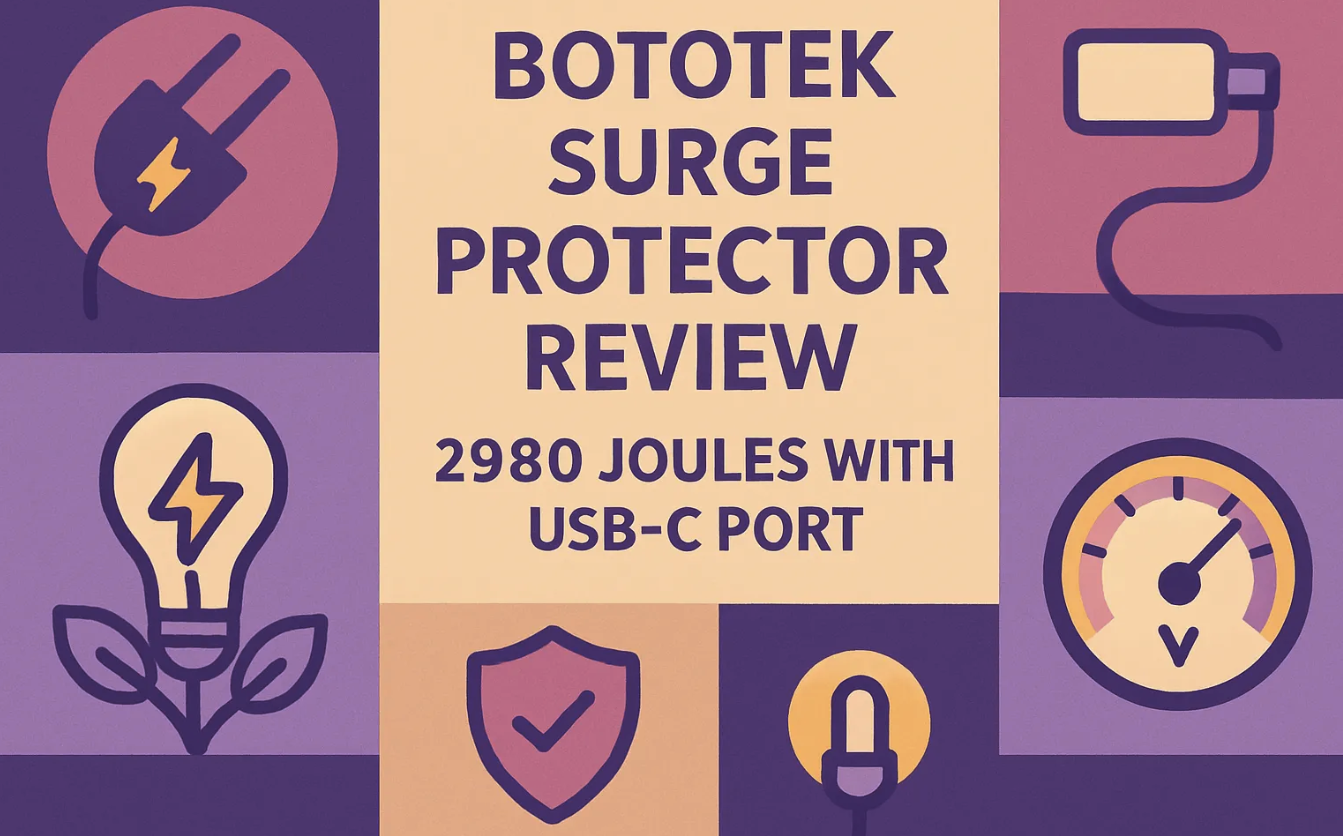 Bototek Surge Protector Review - 2980 Joules with USB-C Port