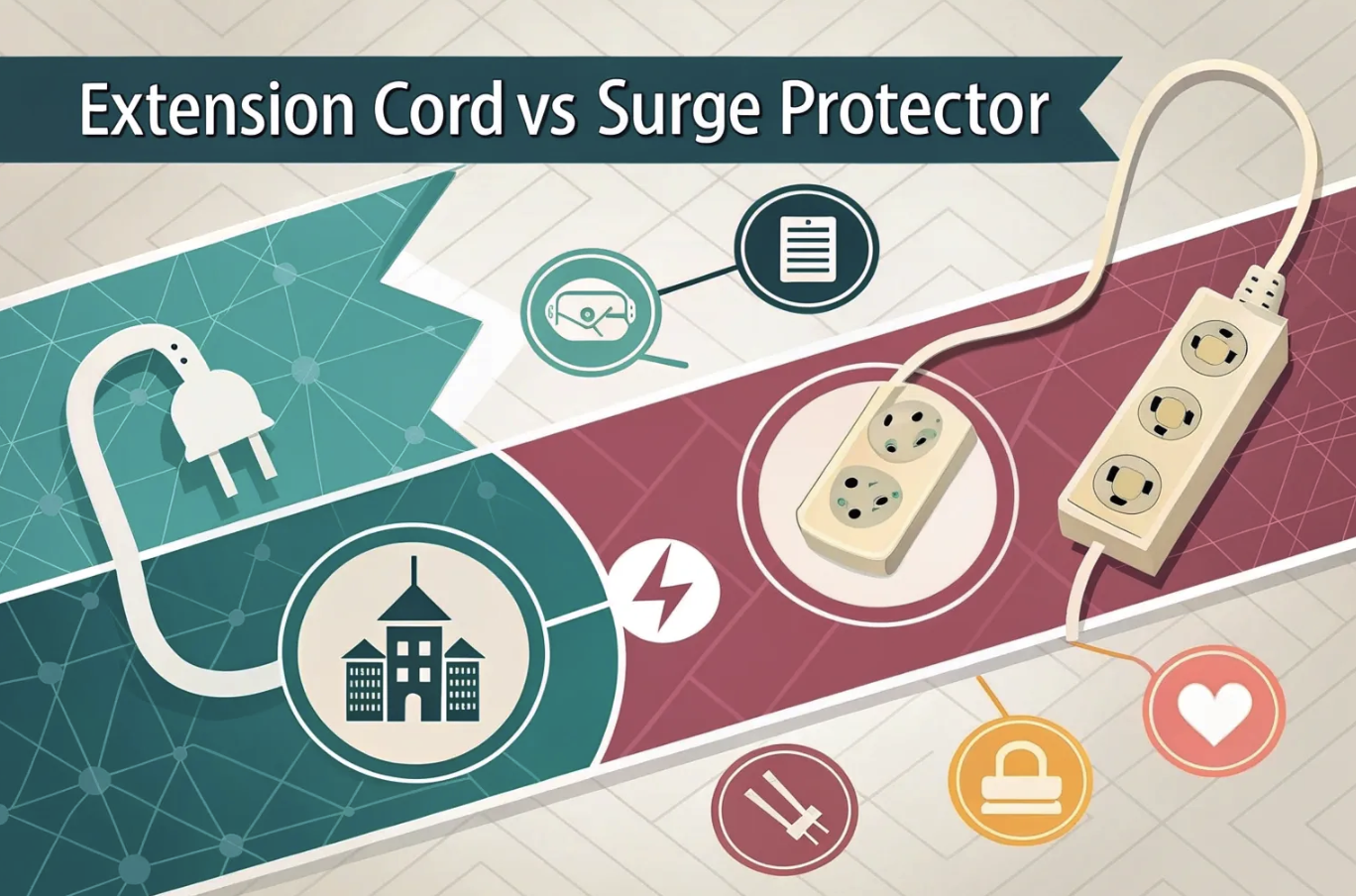 Key Differences Extension between Cord vs Surge Protector