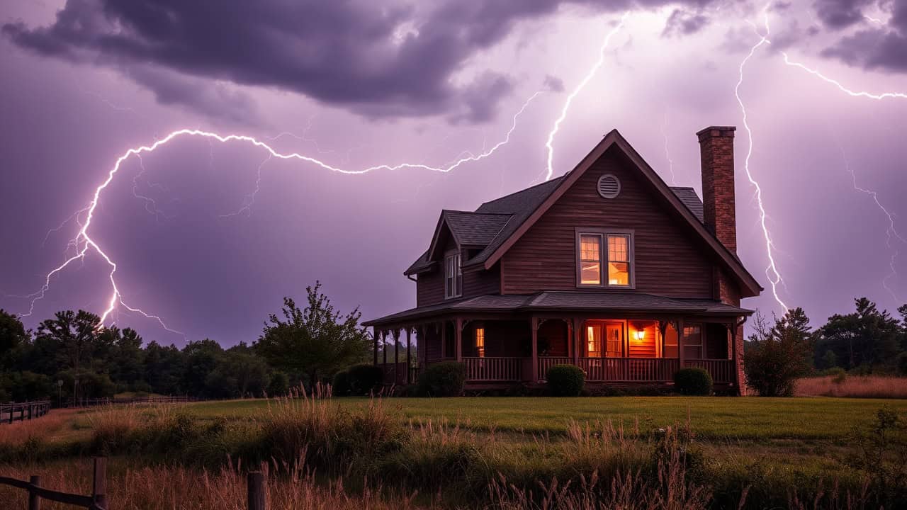 house near lightning prone area