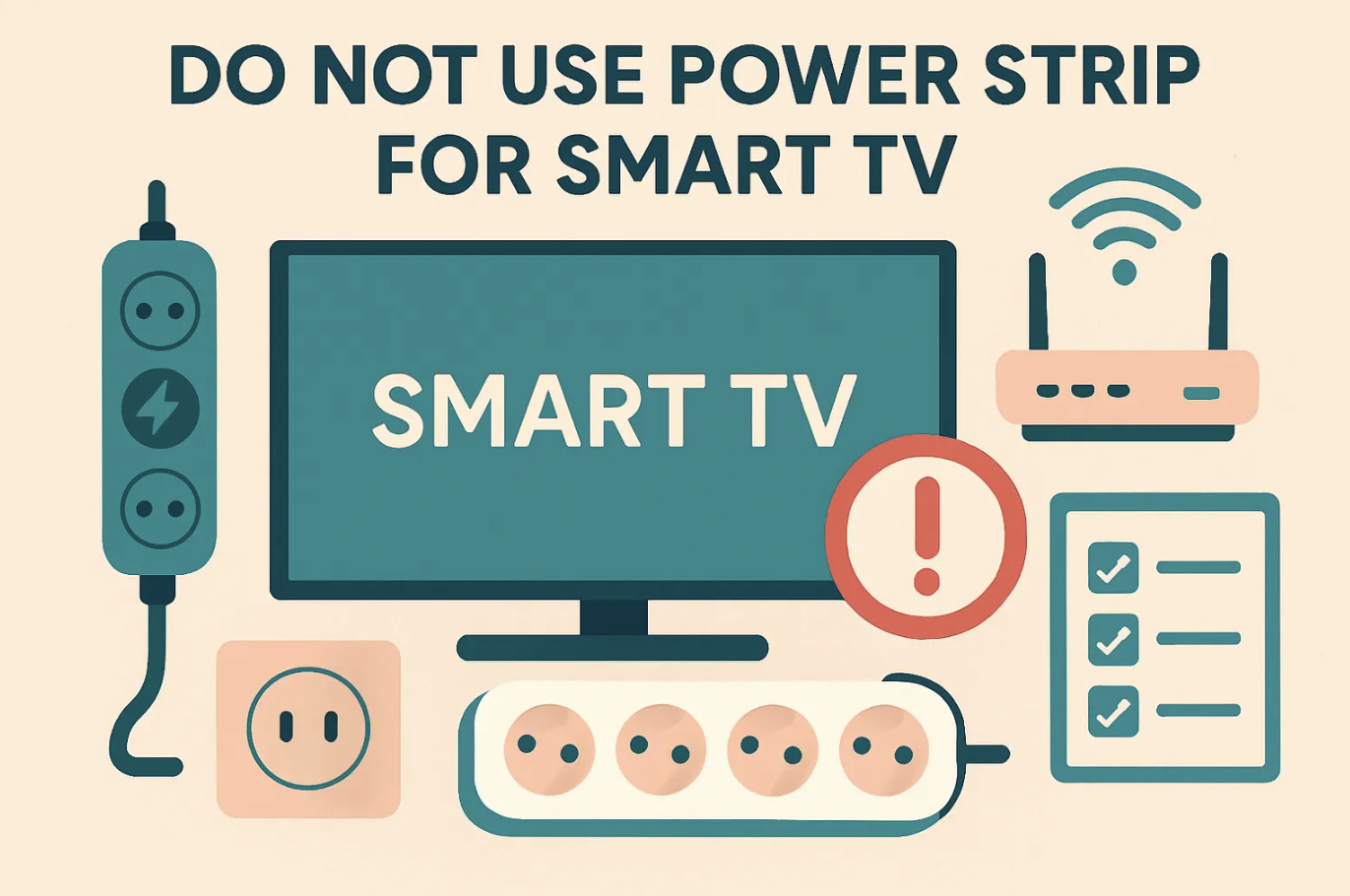 Do Not Use Power Strip for Smart TV