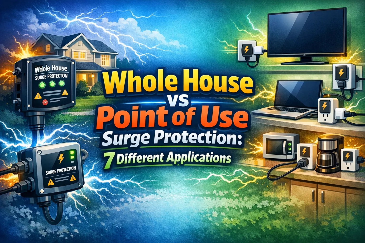 Whole House vs Point of Use Surge Protection: 7 Different Applications