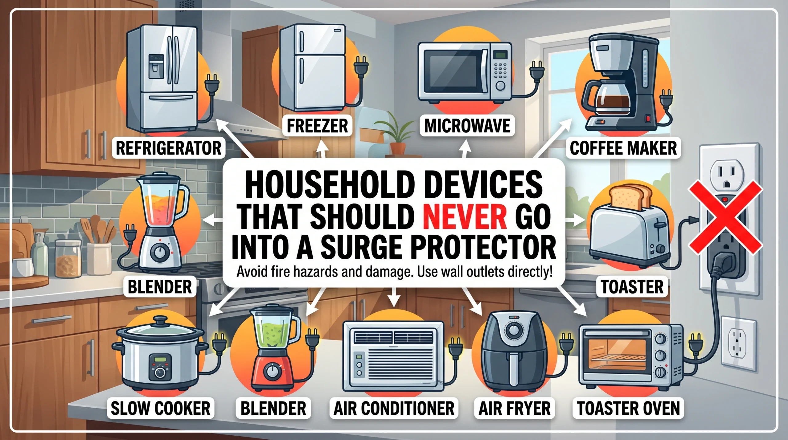Household Devices That Should Never Go Into a Surge Protector