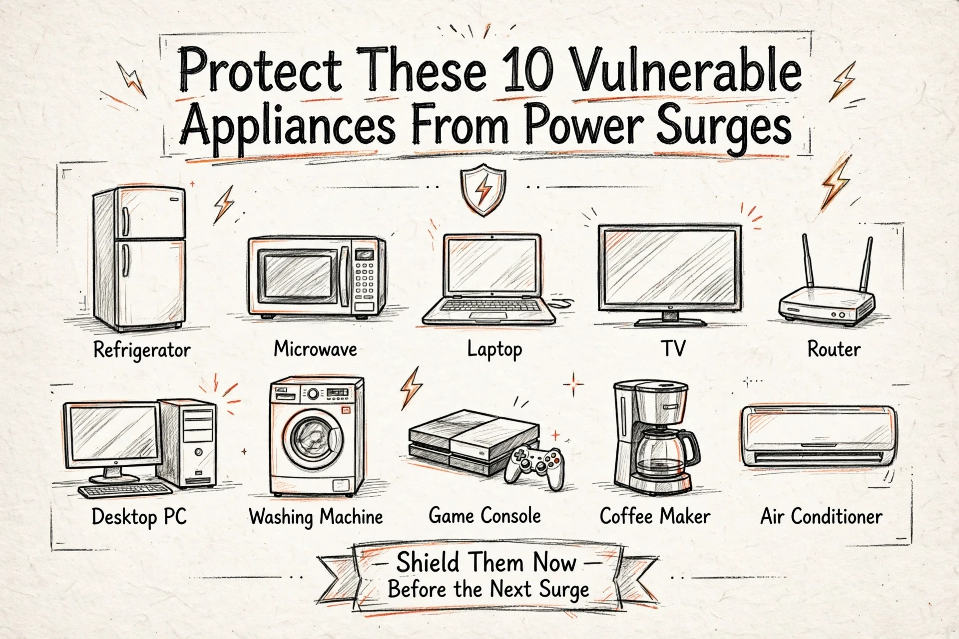 Vulnerable Appliances From Power Surges