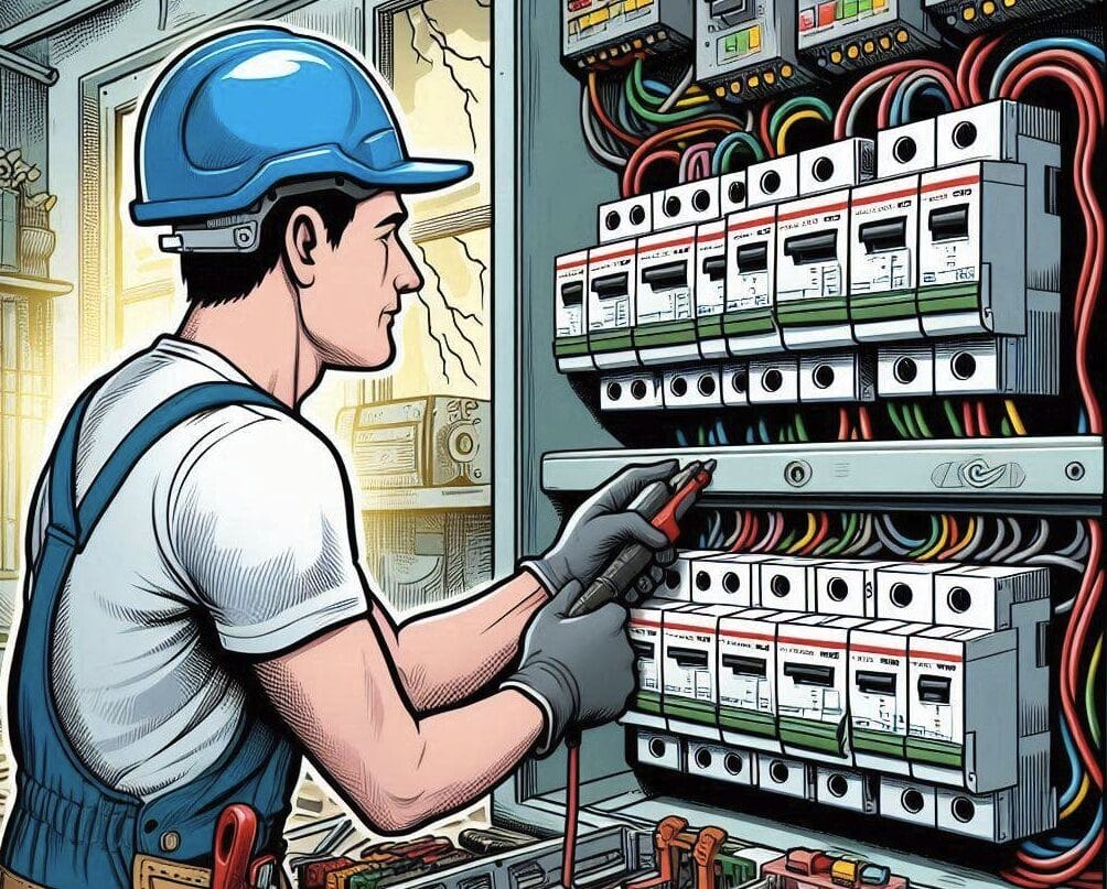 Installation of Miniature Circuit Breakers (MCBs) into an electrical panel