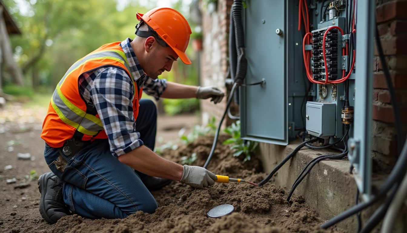 grounding work for electrical panel